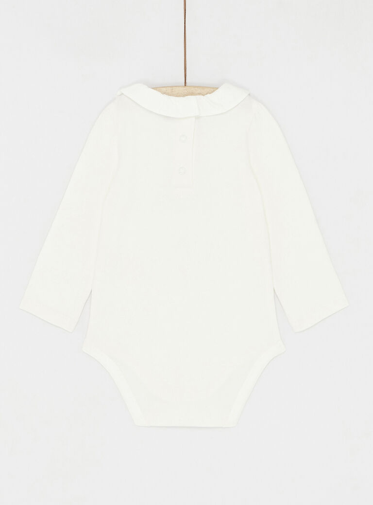 Body manches longues blanc cassé fille