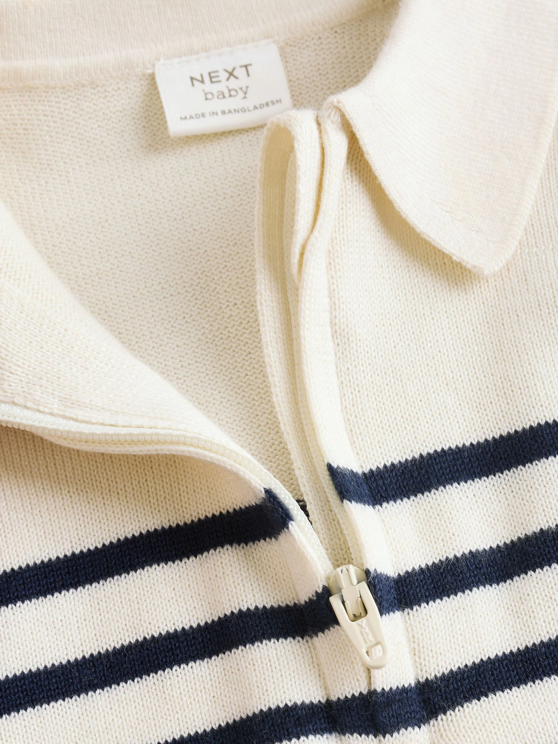 Marineblauw gestreept - Babyset van gebreide top en broek (0mnd-2jr)
