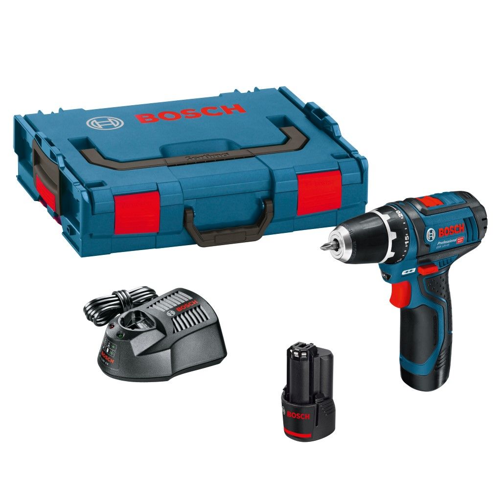 Bosch GSR 12V-15 Accu schroefboormachine in L-Boxx - 0601868109
