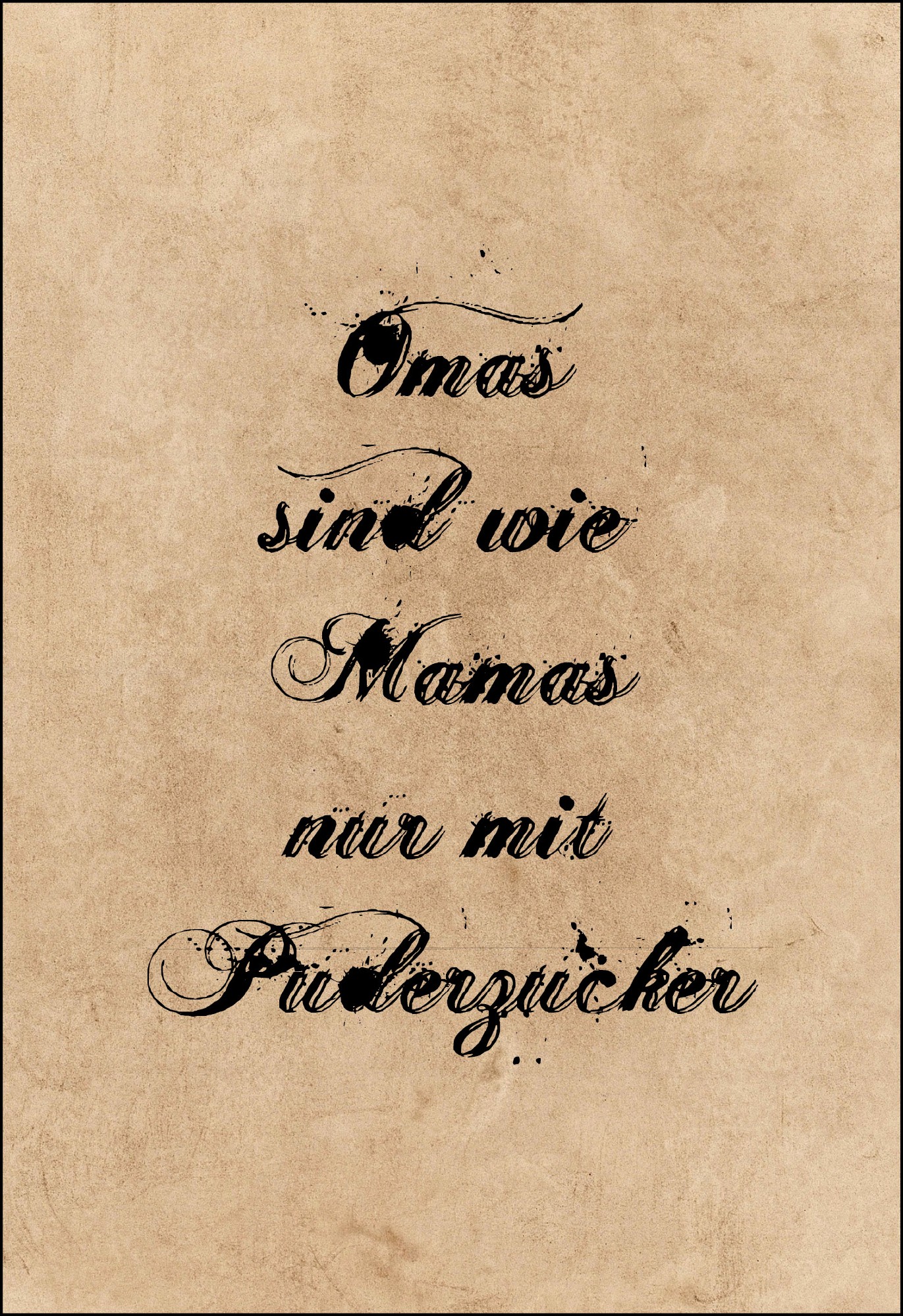 Postkarte 'Omas sind wie Mamas, nur mit...' günstig bestellen