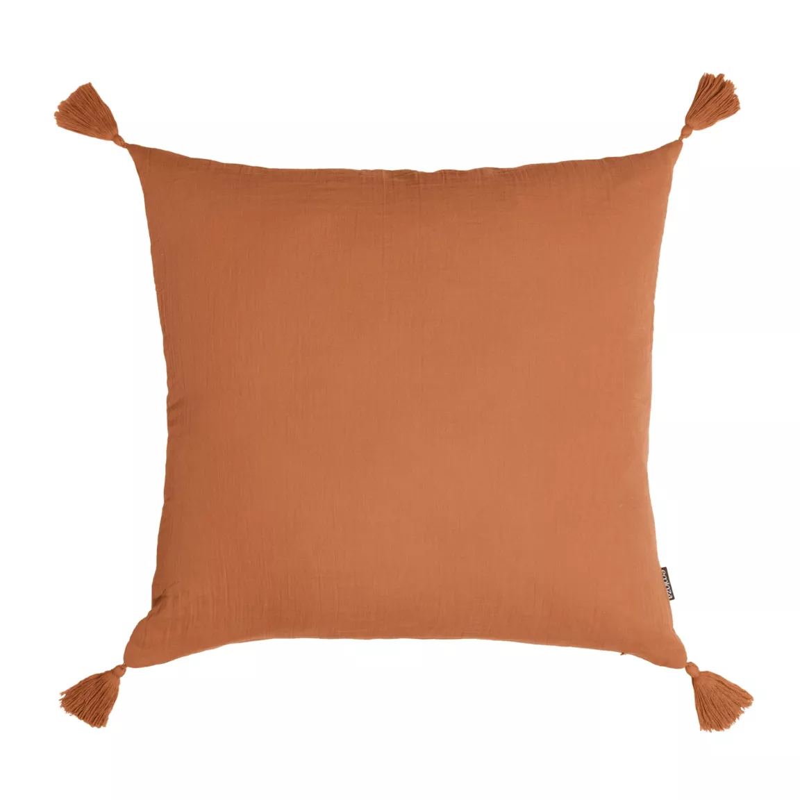 Coussin carré gaze de coton (40 x 40 cm) Gaïa Abricot