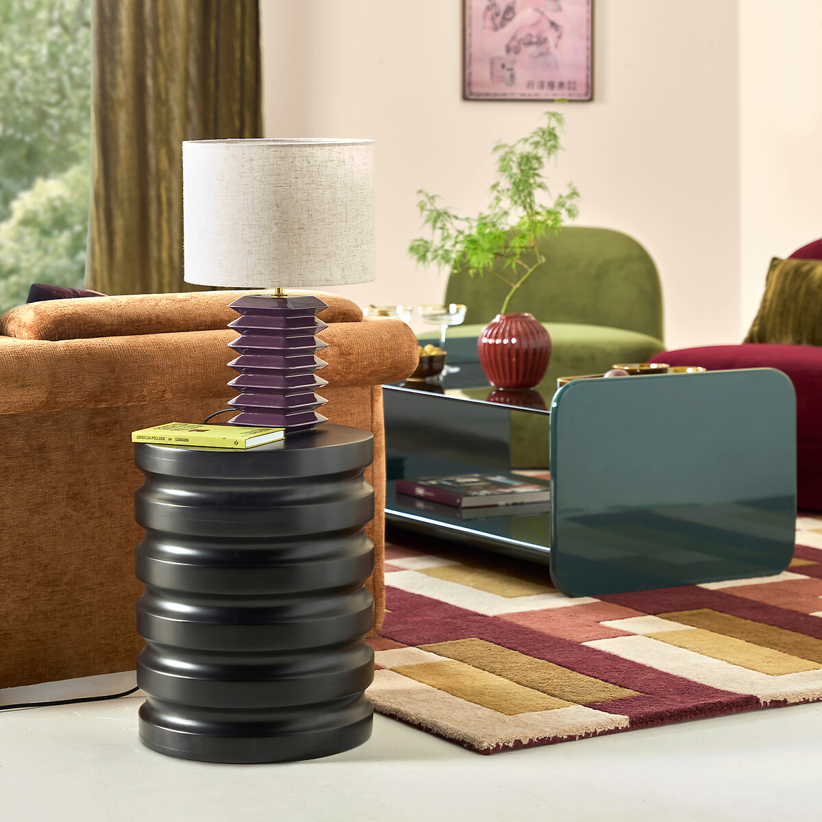 LA REDOUTE INTERIEURS<br>Candeeiro de mesa em cerâmica e linho, Remilo