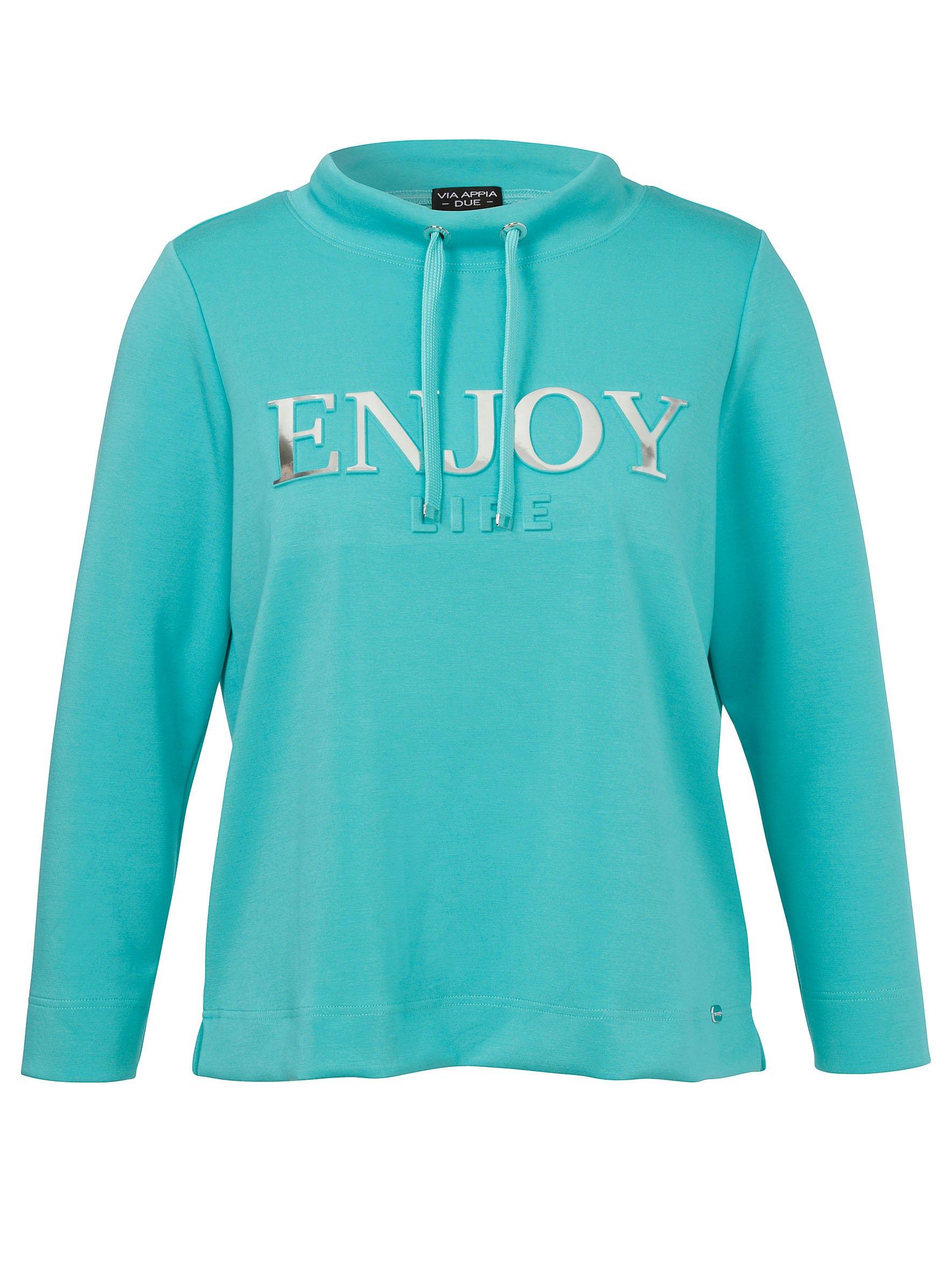 Sweatshirt mit Stehkragen und 3D-Motiv vorn