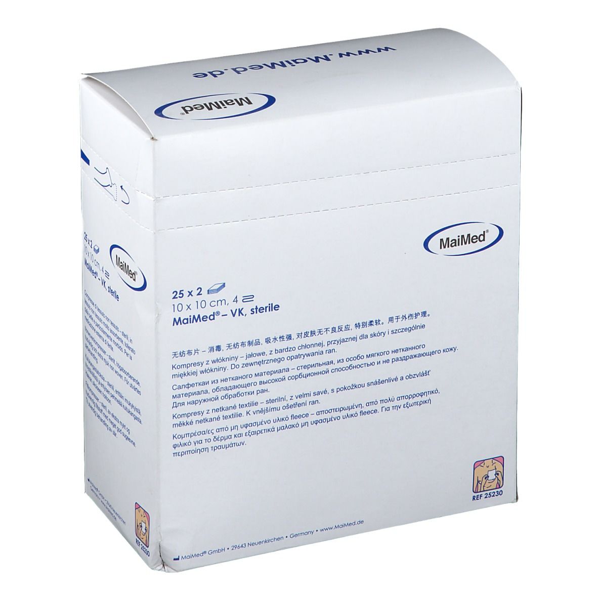 Vliesstoffkompresse steril 10 x 10 cm 4-fach