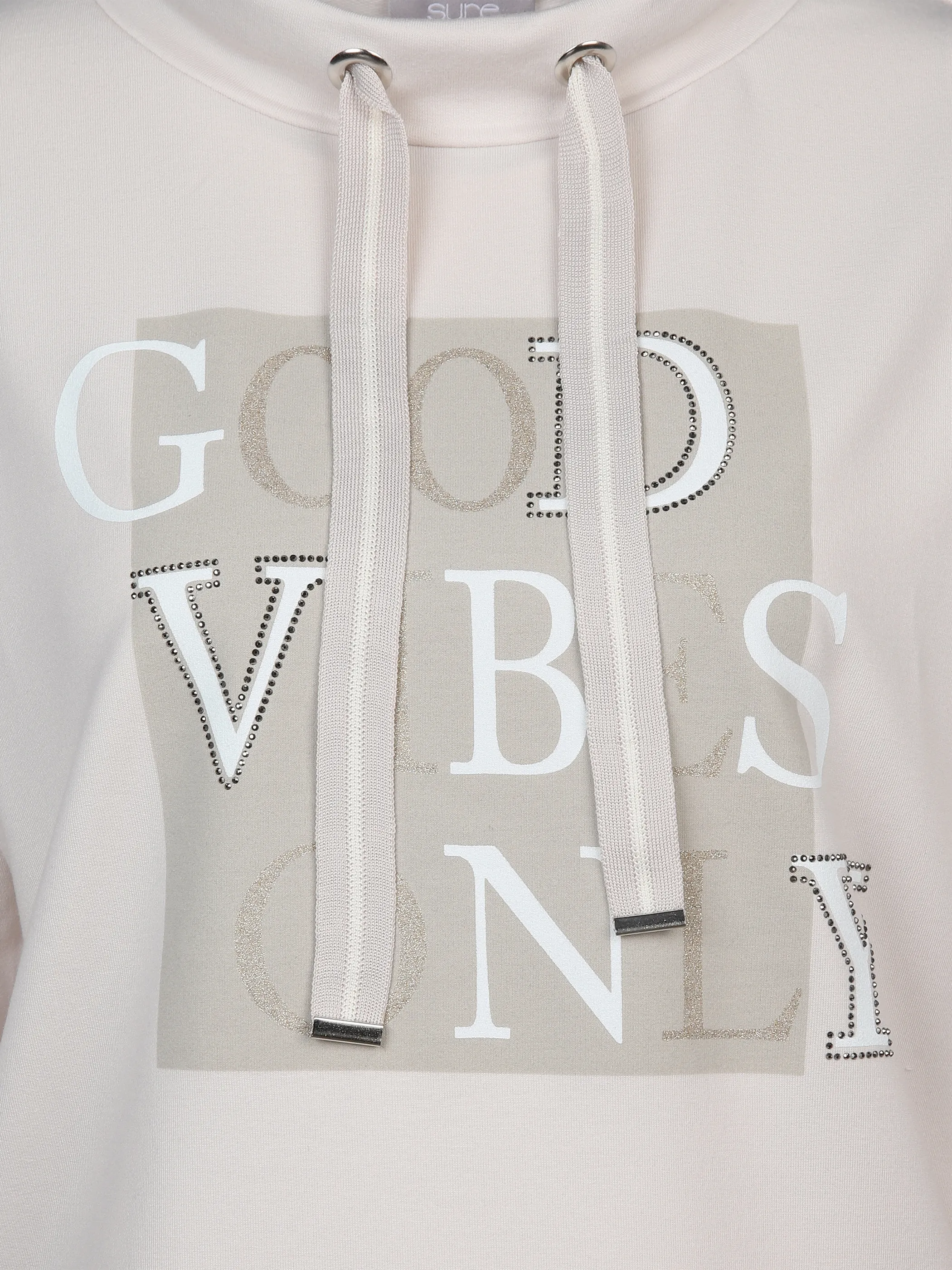 Damen Sweatshirt mit Glitzereffekten
