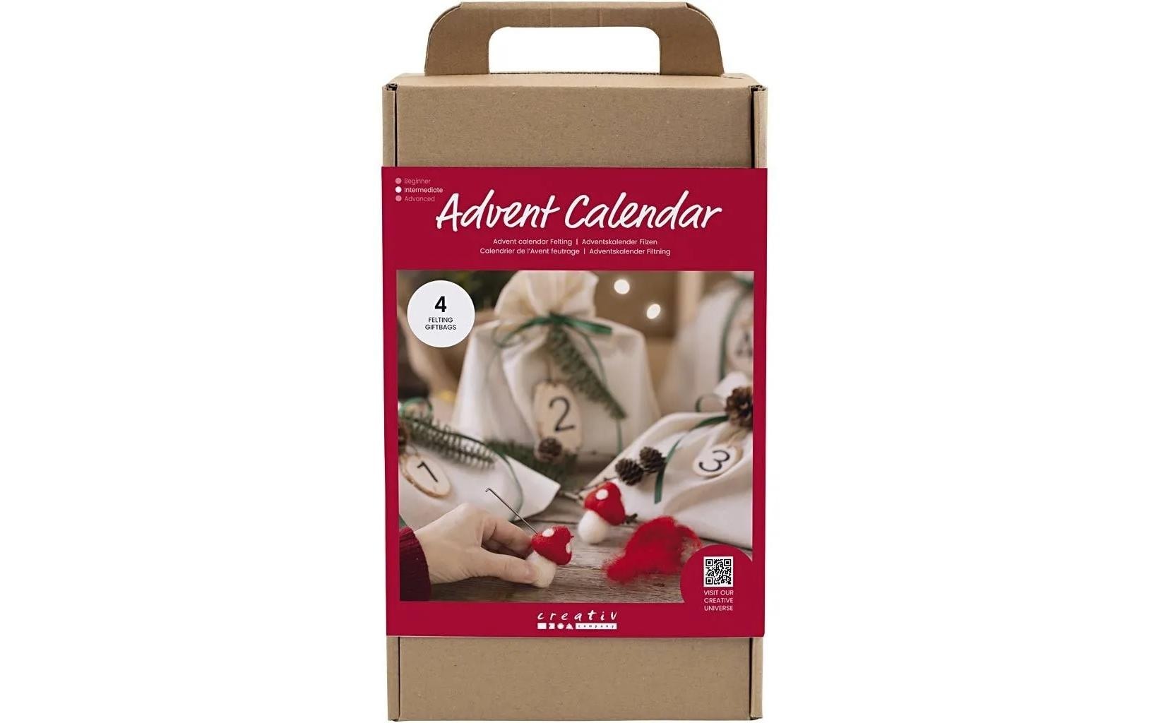 Adventskalender Bastelset Filzen, 4 StückAdventskalender mit neuen Bastelprojekten