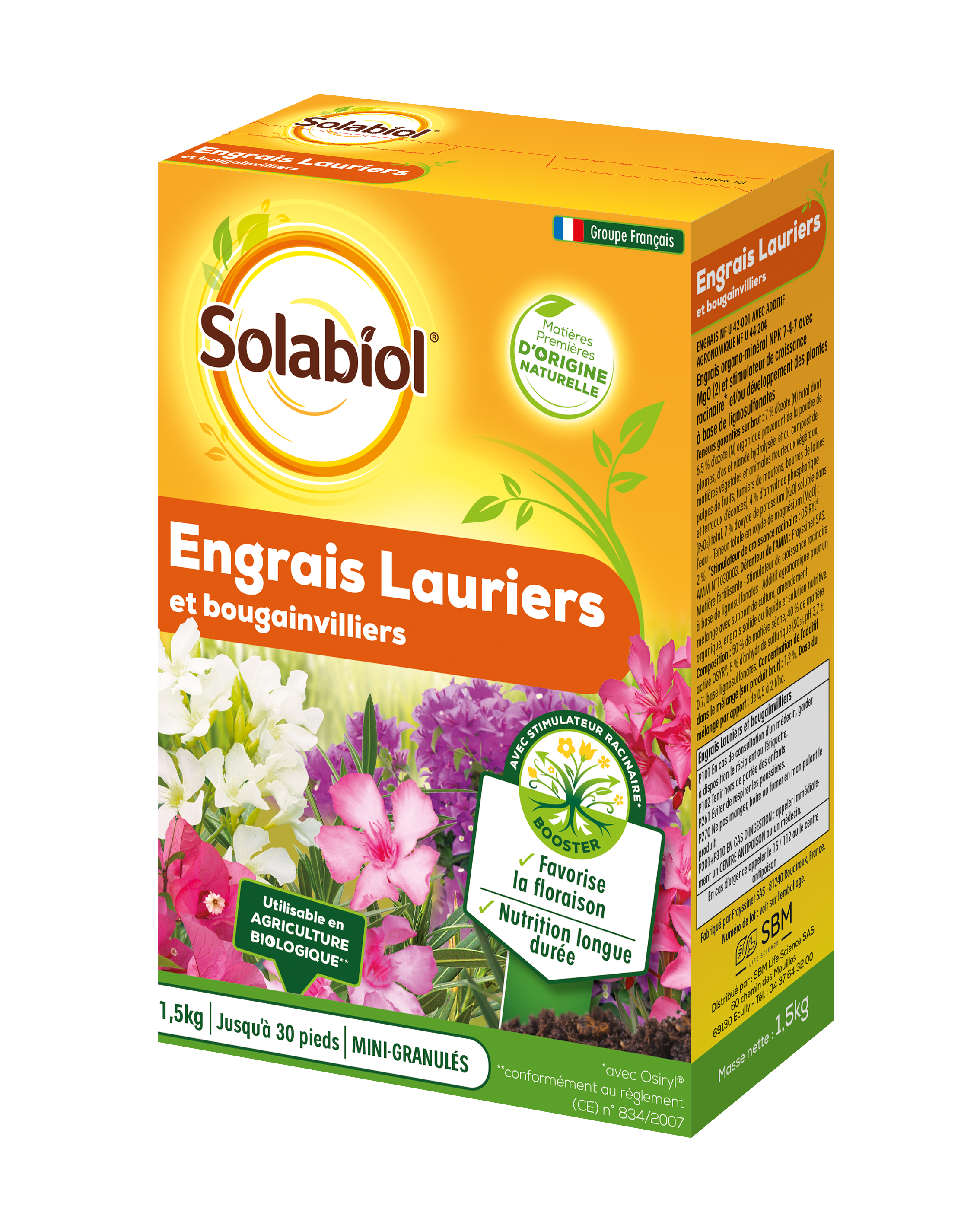 Solaury15 | engrais lauriers et bougainvilliers | 100% organique | act