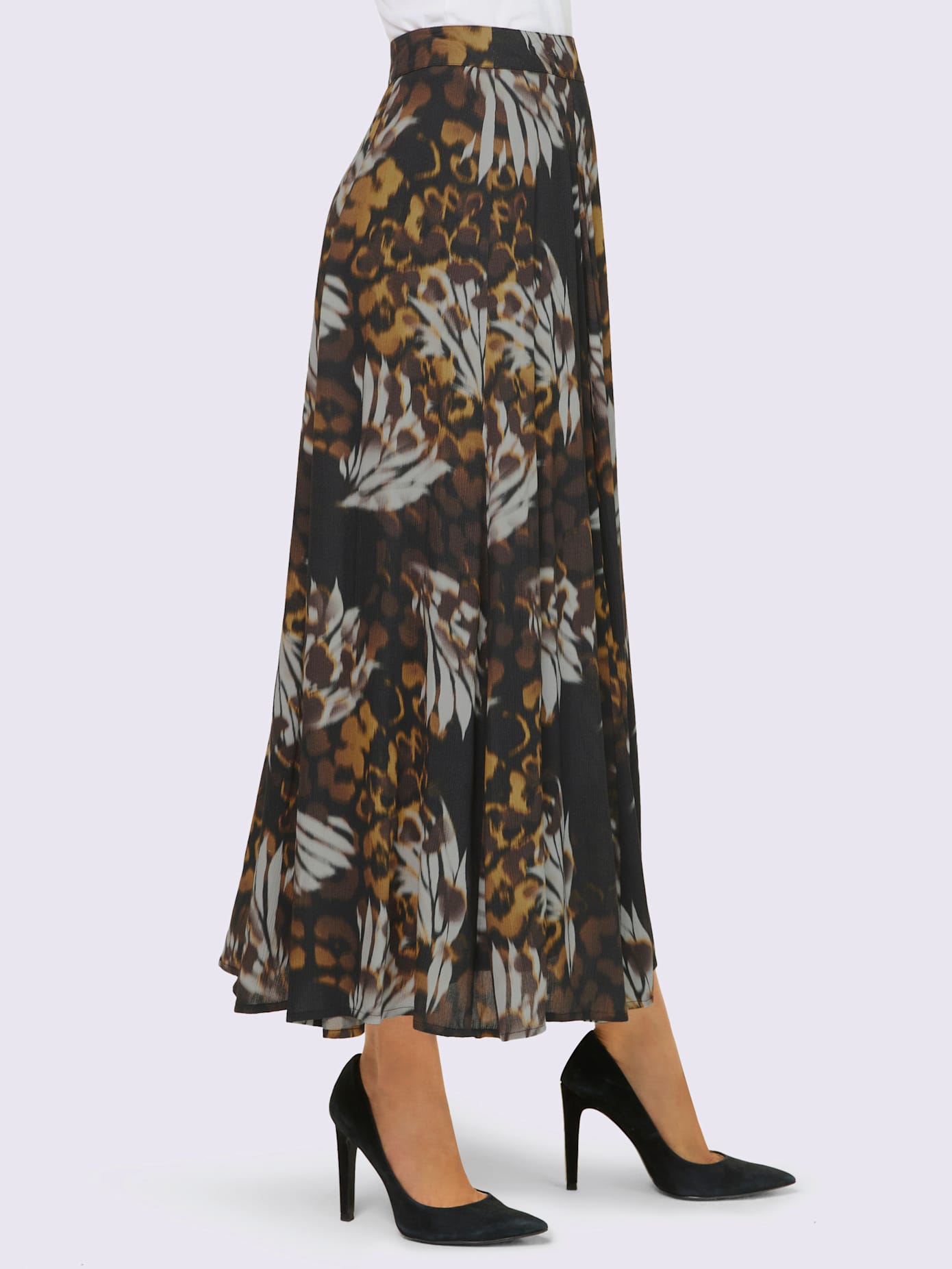 Jupe à panneaux pure viscose