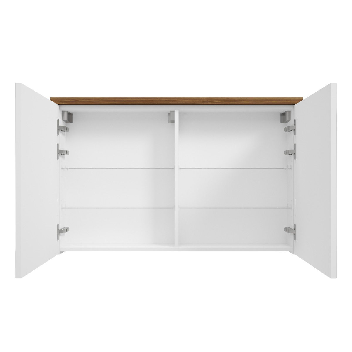 Fontana Basic spiegelkast 100cm met 2 deuren walnoot