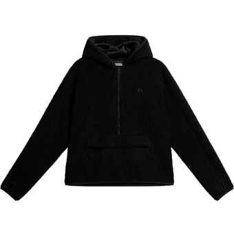 J.Lindeberg Delise Pile Hoodie Black Damen