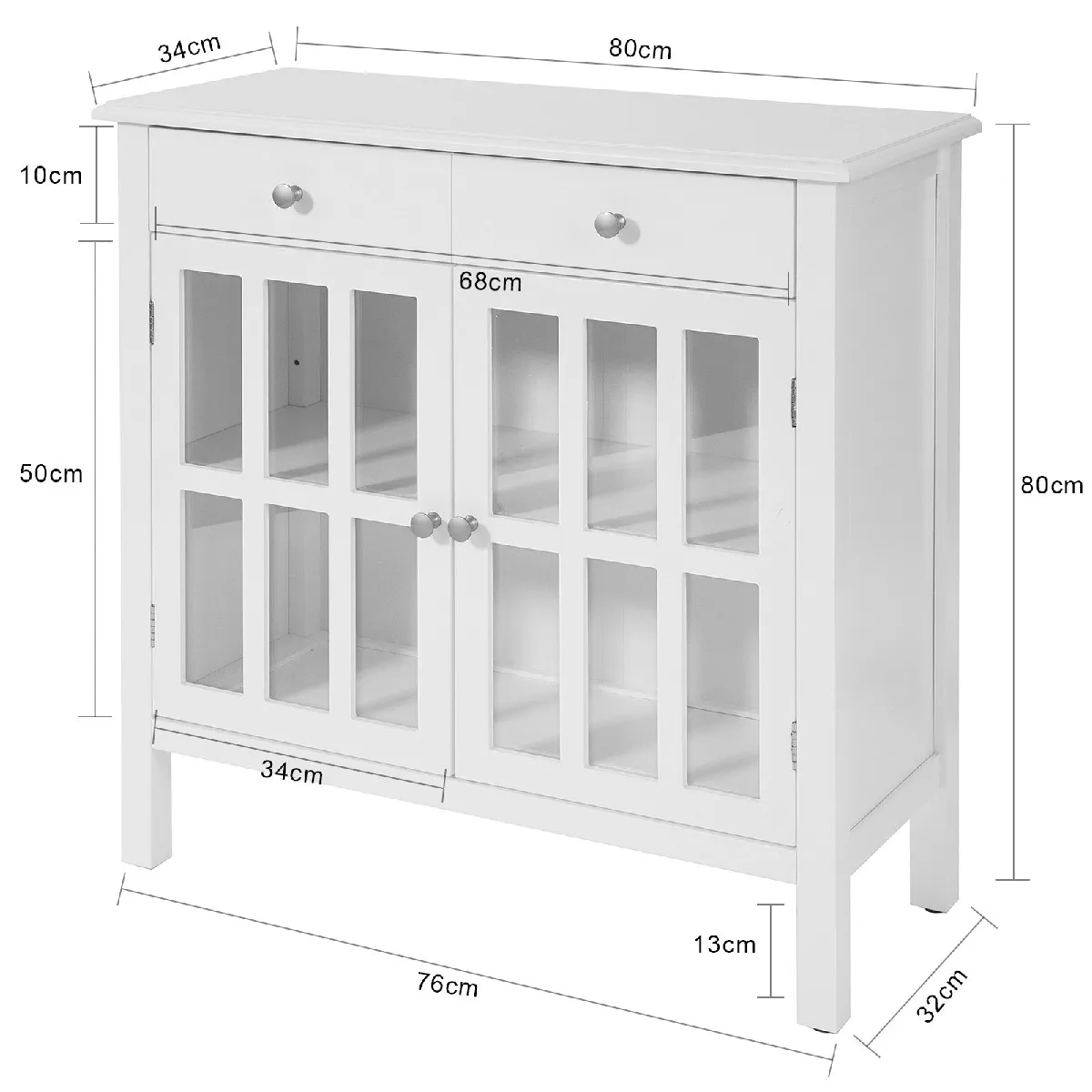 SoBuy FSB23-W Buffet Commode