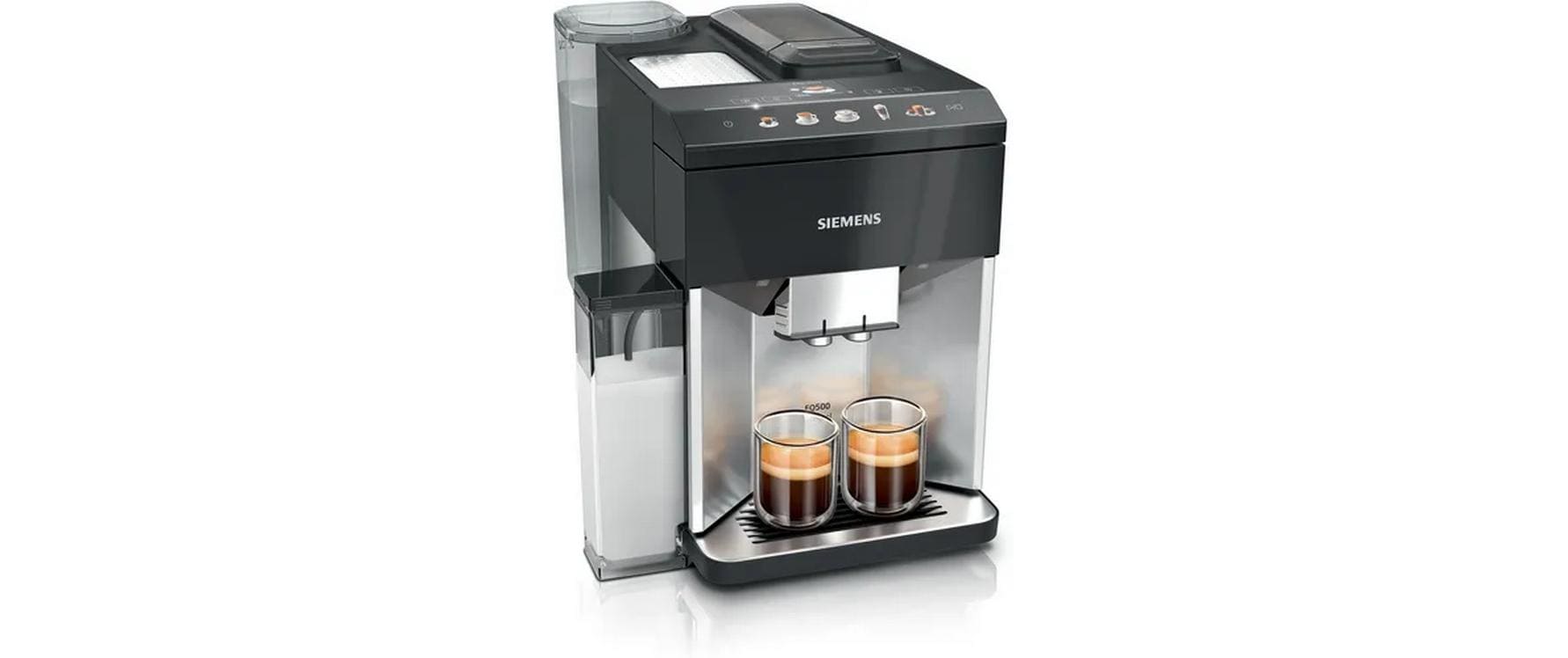 Kaffeevollautomat EQ500 TQ517D03 Schwarz<br>Vollautomatisierte Kaffeemaschine aus Edelstahl