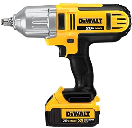 Chave de impacto DEWALT 20V MAX, alto torque, bigorna tipo anel, 1/2 polegada (DCF889HM2)