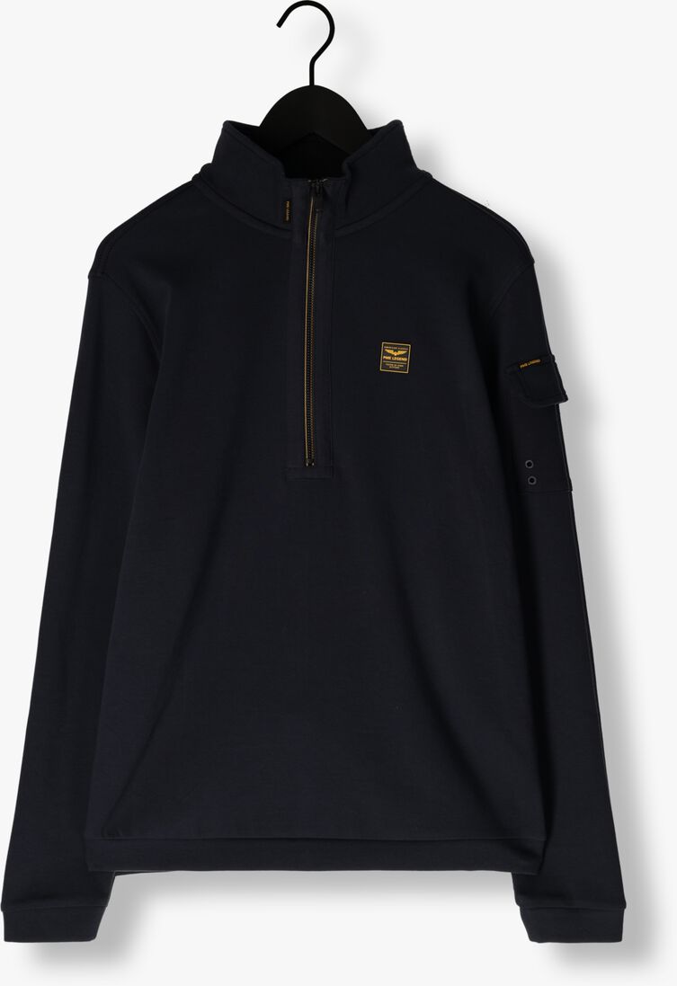 PME LEGEND donkerblauwe pme legend trui half zip collar interlock jersey