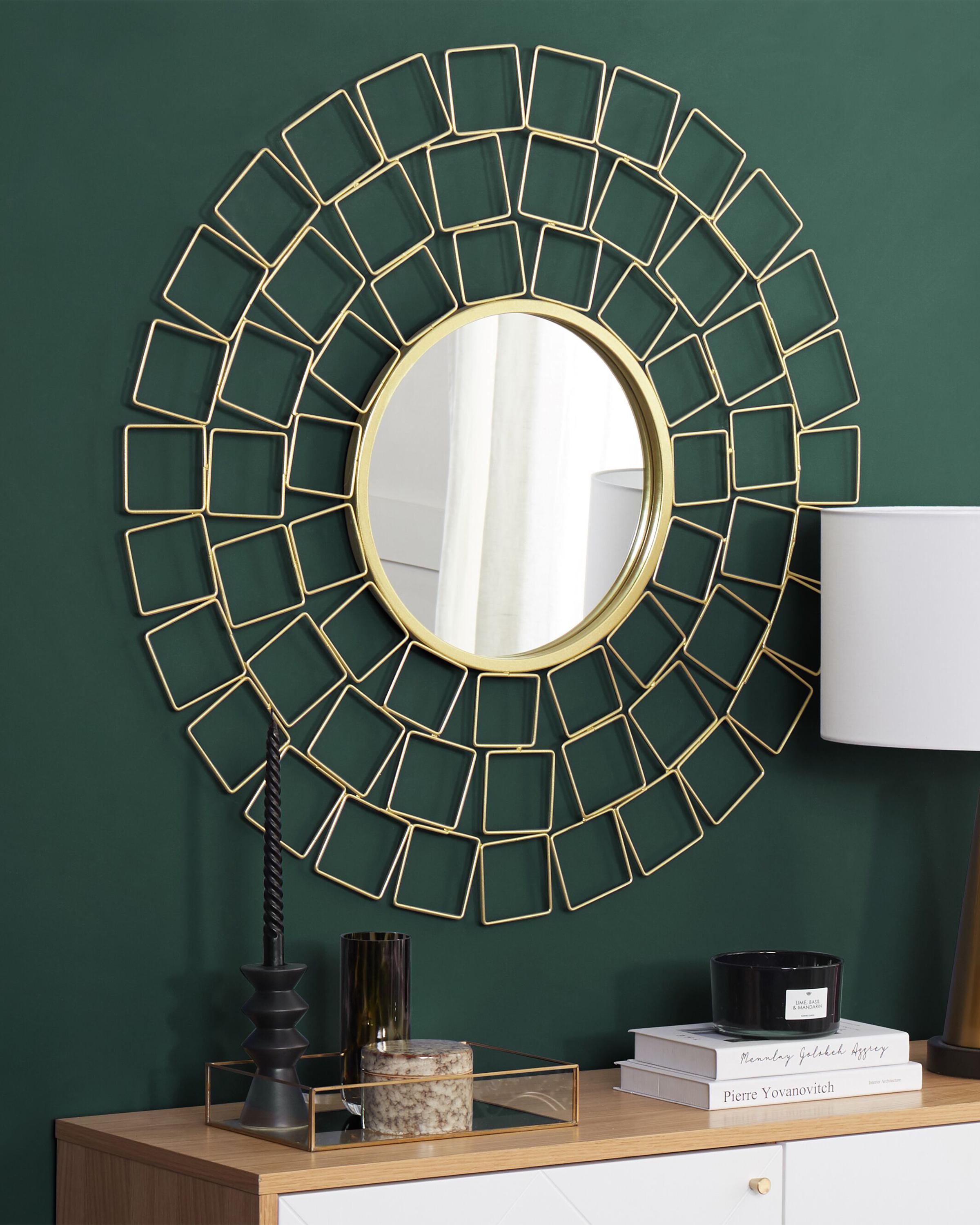 Wandspiegel LABRIT 90 cm 90 cm Metaal Goud