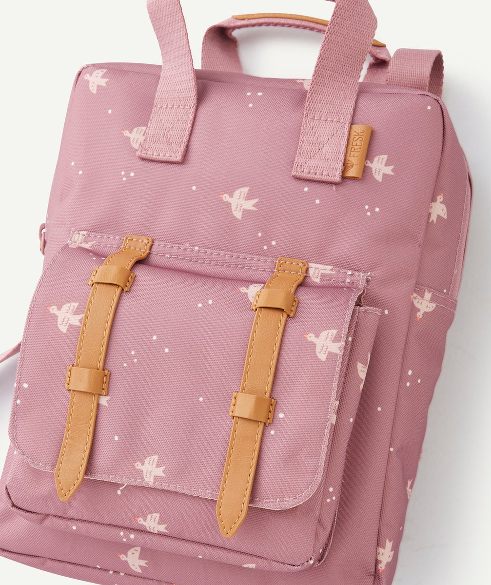 FRESKSAC À DOS ROSE IMPRIMÉ HIRONDELLES EN PLASTIQUE RECYCLÉ ENFANT