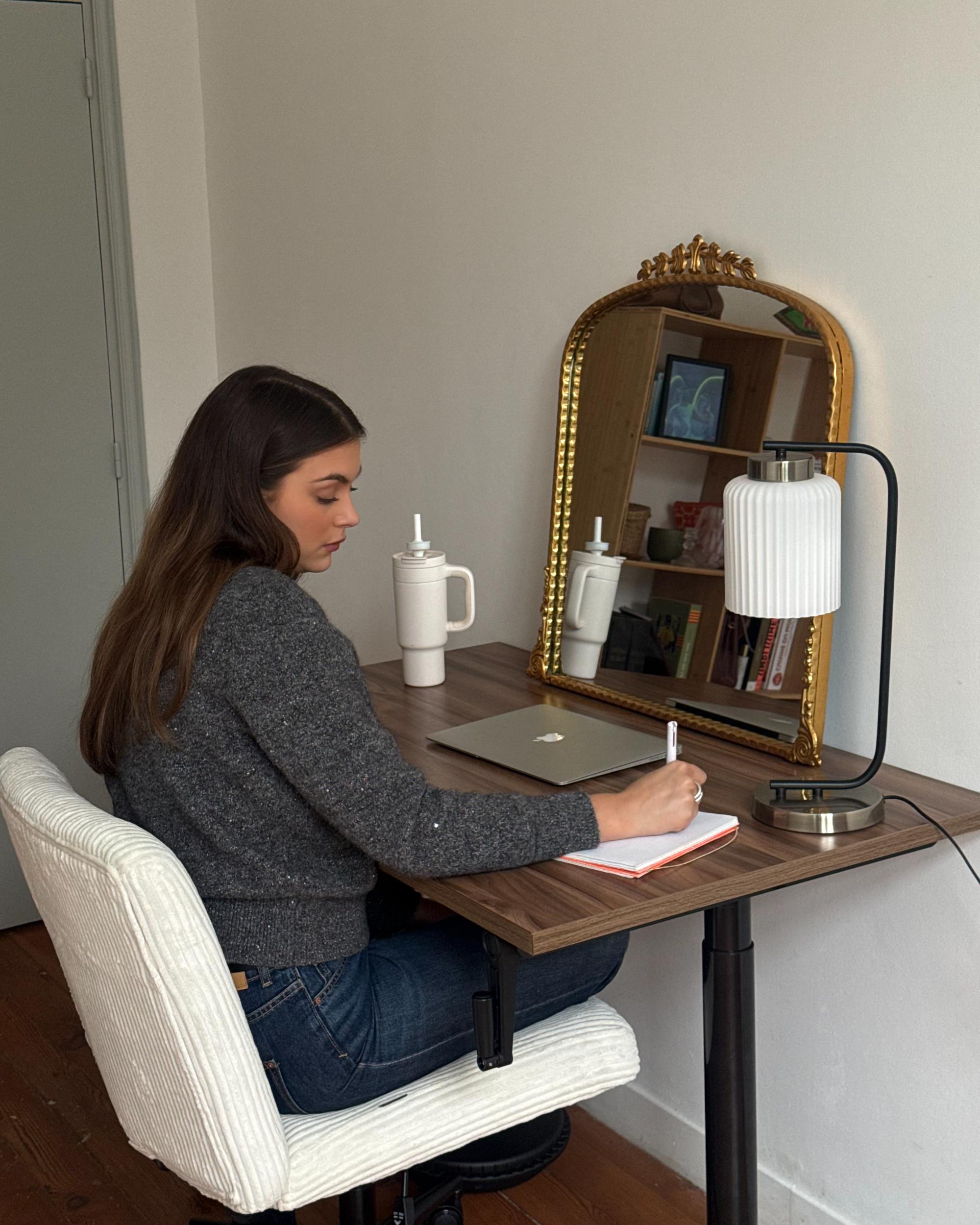 Handmatig verstelbaar sta-bureau DESTINAS Bruin/zwart 120 cm 72 cm