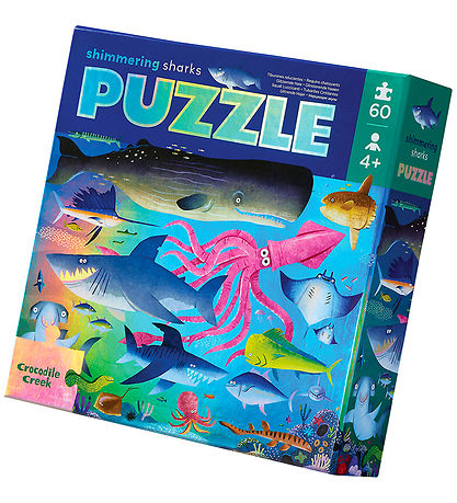 Crocodile Creek Puzzlespiel - 60 Teile - Shimmering Sharks
