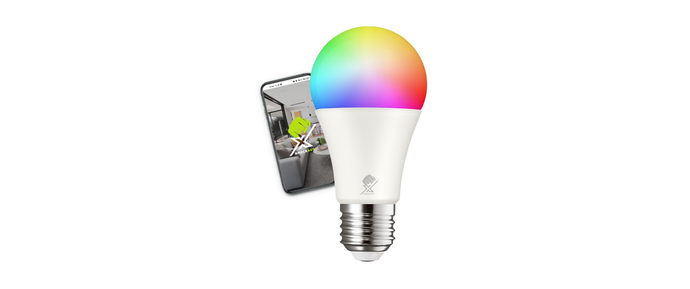 Bundle Smartes Licht mit Bewegungsmelder & Gateway<br>Starter-Set für smarte Beleuchtung bestehend aus:2x LED-Leuchtmittel White & Full Color E27 9W1x Funk-Drehdimmer Weiss/Schwarz1x Bewegungs-/Luxsensor PIR1x Master Gateway TWO