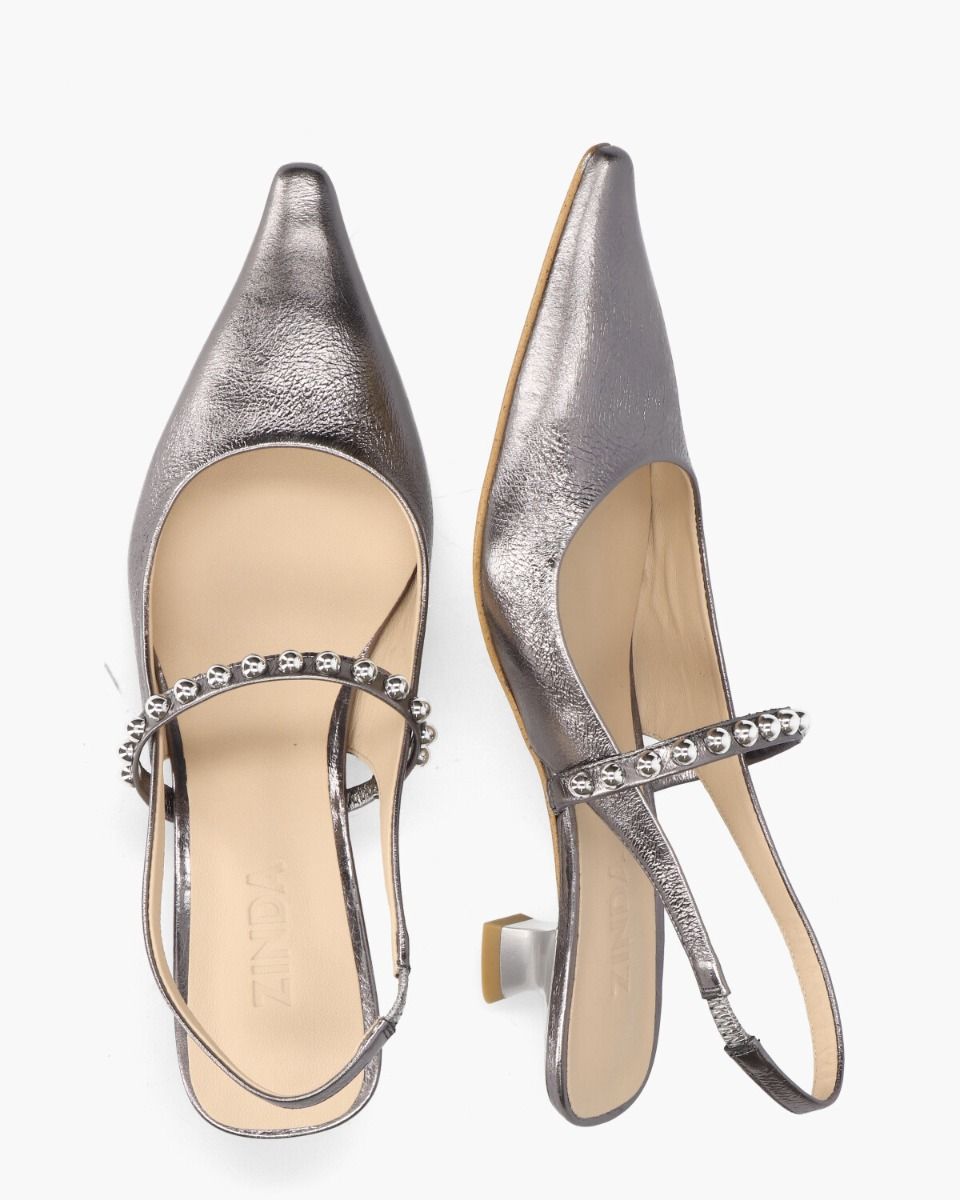 Zinda 3039 Zilvergrijs Dames Slingbackpumps