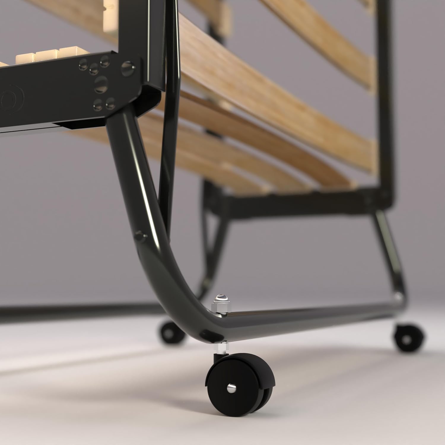 Soluko - | Klappbett mit Matratze und Staubkissen INKLUSIVE + kostenloses Kopfkissen, Stabiler Rahmen und 4 schwenkbare Rollen, 100% Made IN Italy