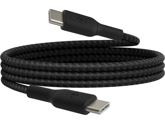 Belkin USB-Ladekabel BoostCharge USB C - USB C 0.15 m Verbindungskabel mit geflochtener Nylonummantelung von USB-C zu USB-C