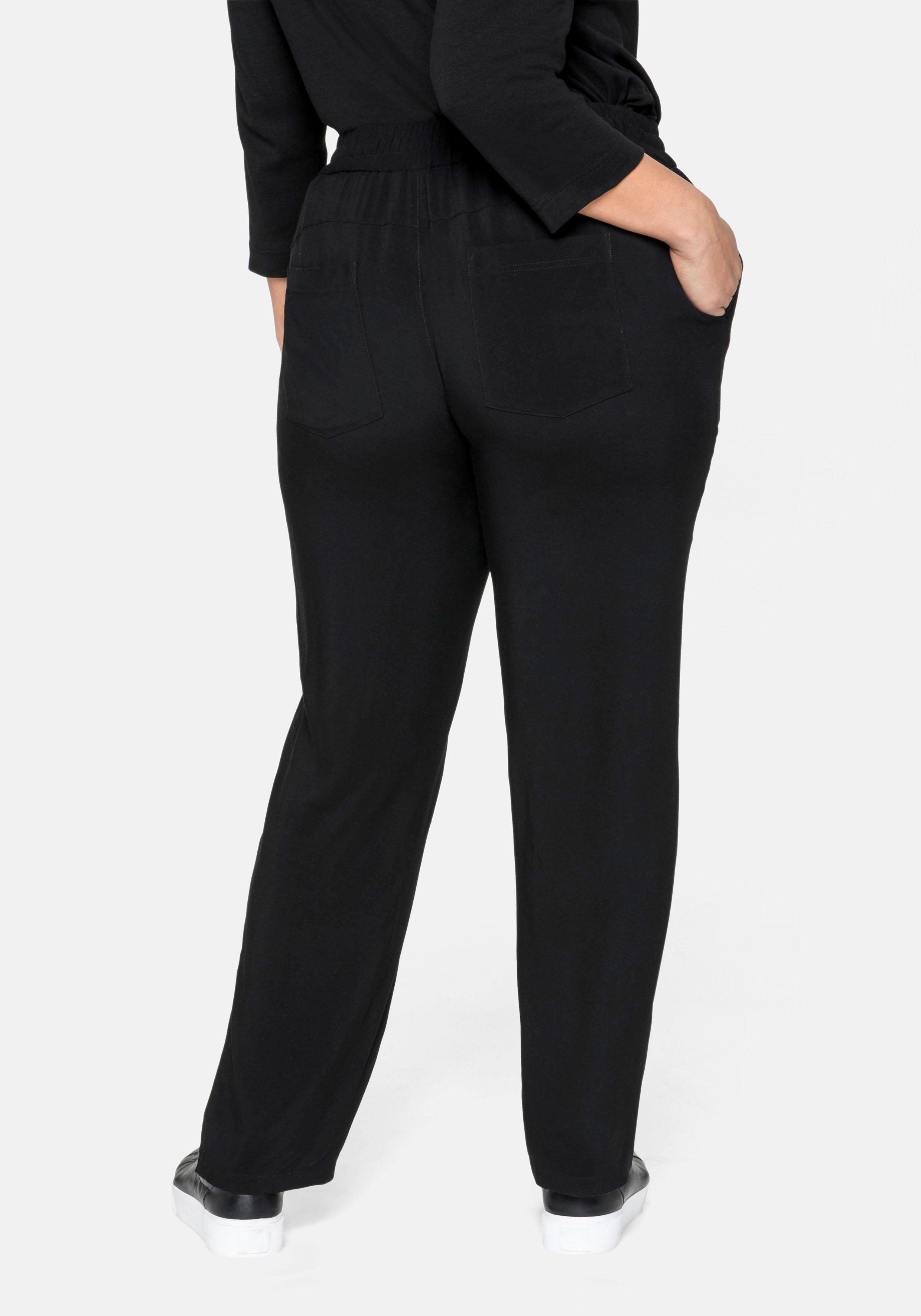 Schmale Joggpants mit Schlupfbund und Eingrifftaschen
