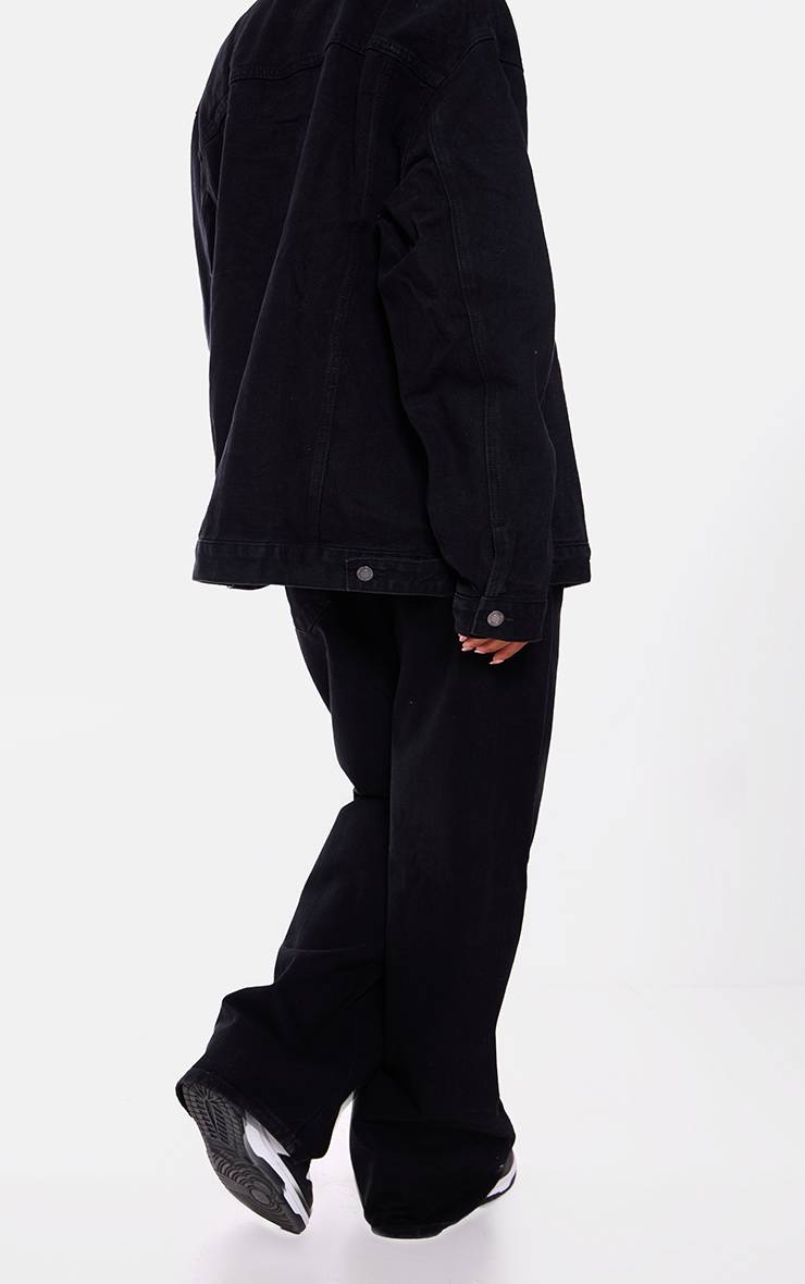 Noir Délavé Jean Boyfriend Taille Basse Délavé