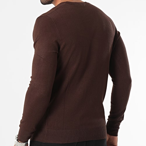 Pull Col V S2005 Marron