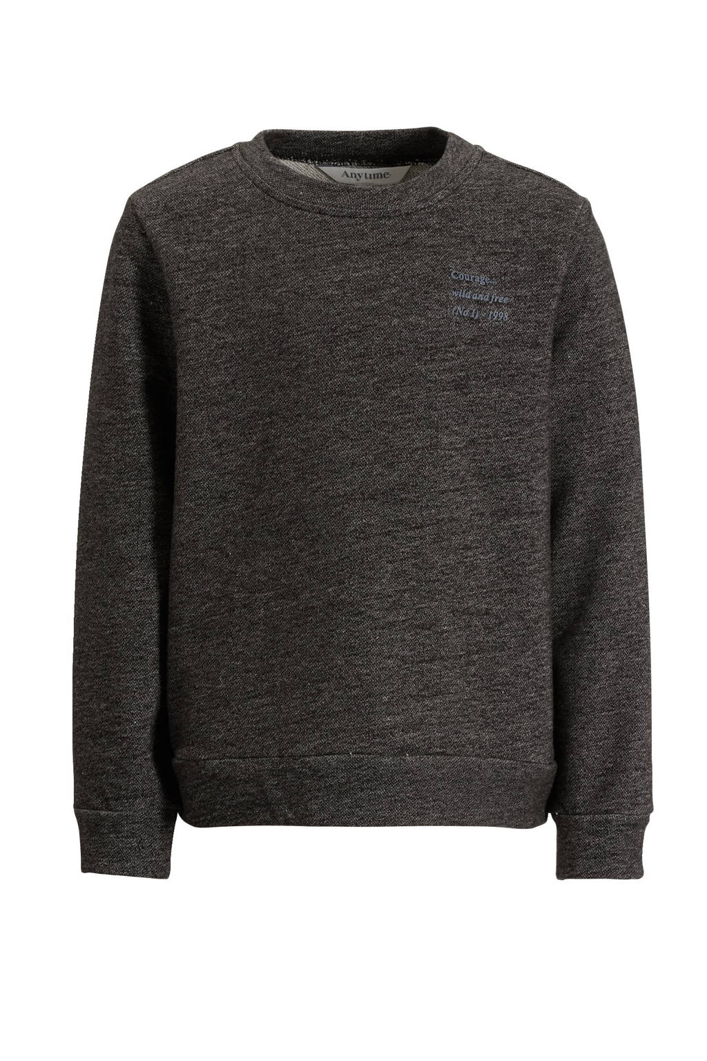 anytime sweater denim look zwart