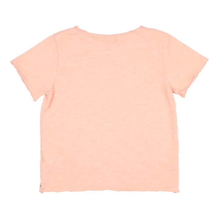Búho T-Shirt Coton Bio Flamé | Rose pêche