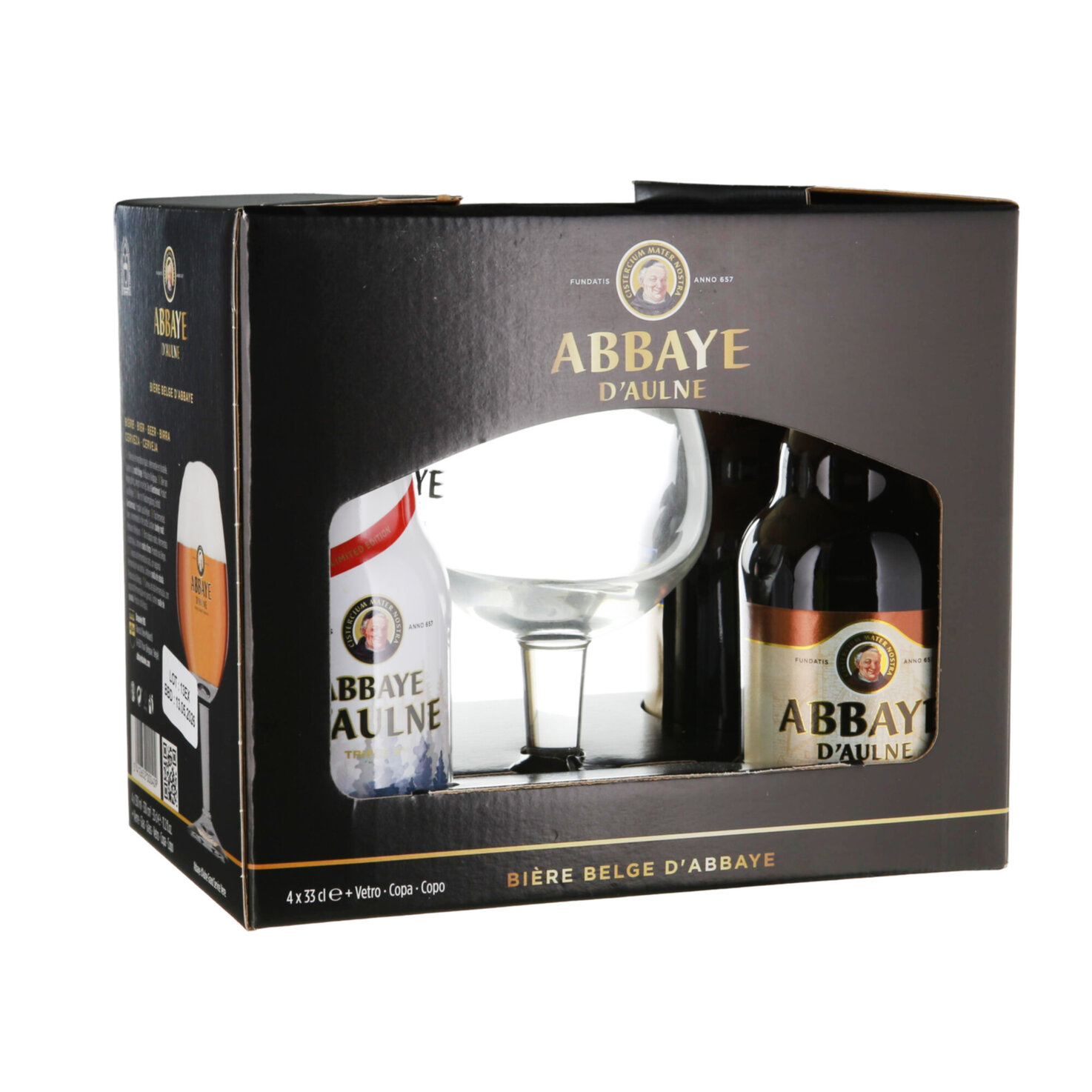 Abbaye d'Aulne Geschenkpack 4x33CL+Glas -132cl