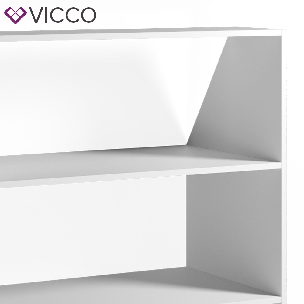 VICCO Dachschrägenregal Bücherregal Wandregal Standregal Regal Dachschräge Weiß