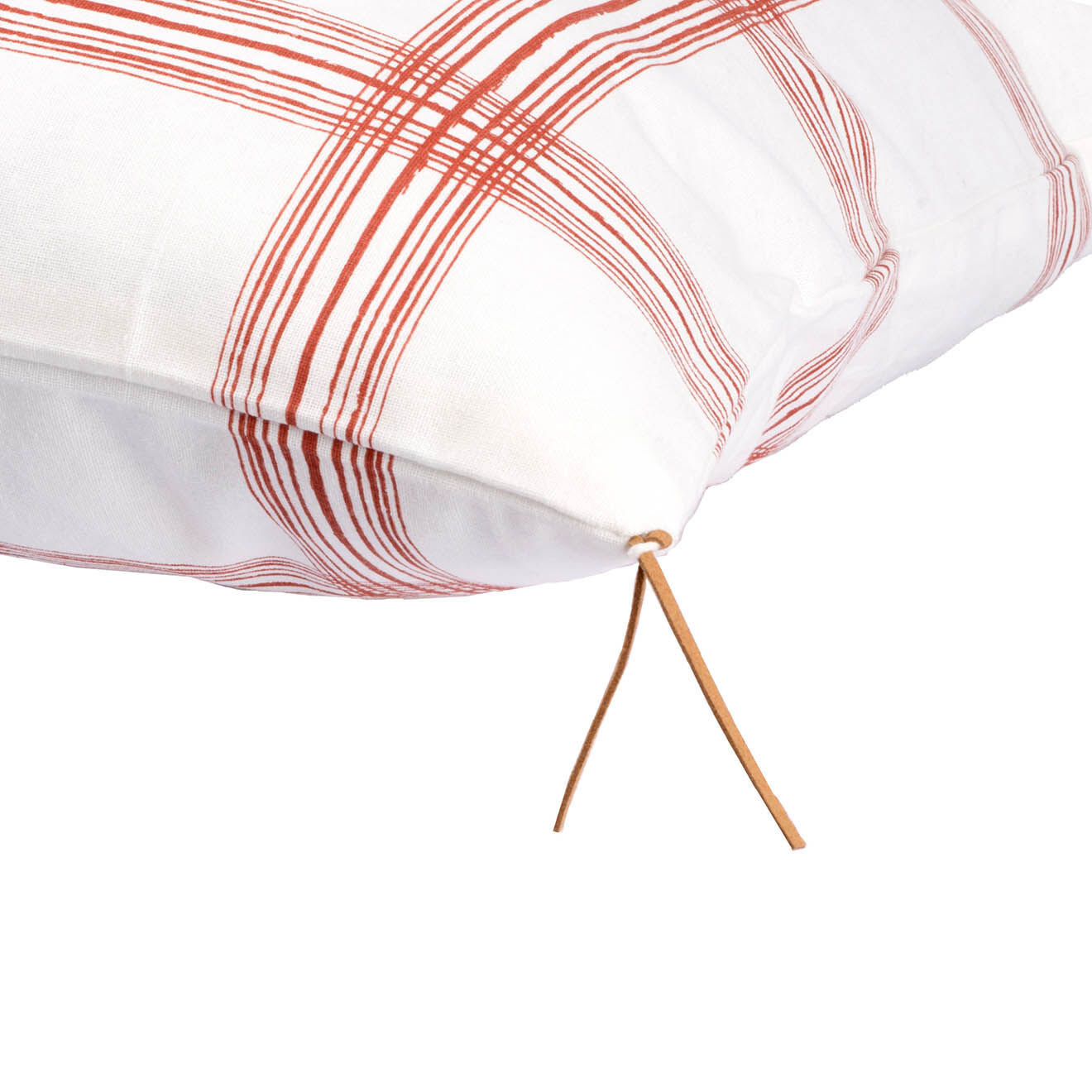 Febronie Housse de coussin Madras terracotta - 50x50 cm
