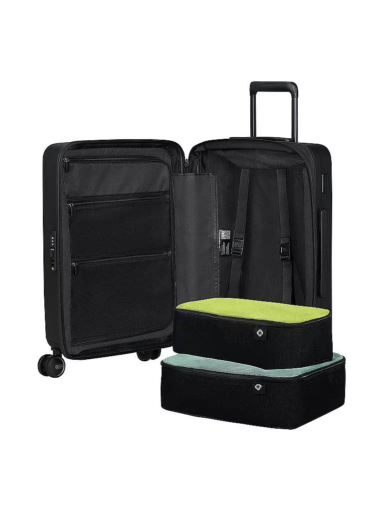 SAMSONITE Trolley RESTACKED SPINNER 55cm erweiterbar black schwarz