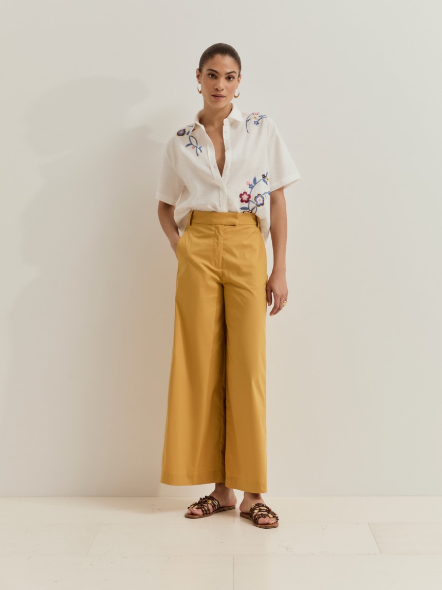 Calças wide leg