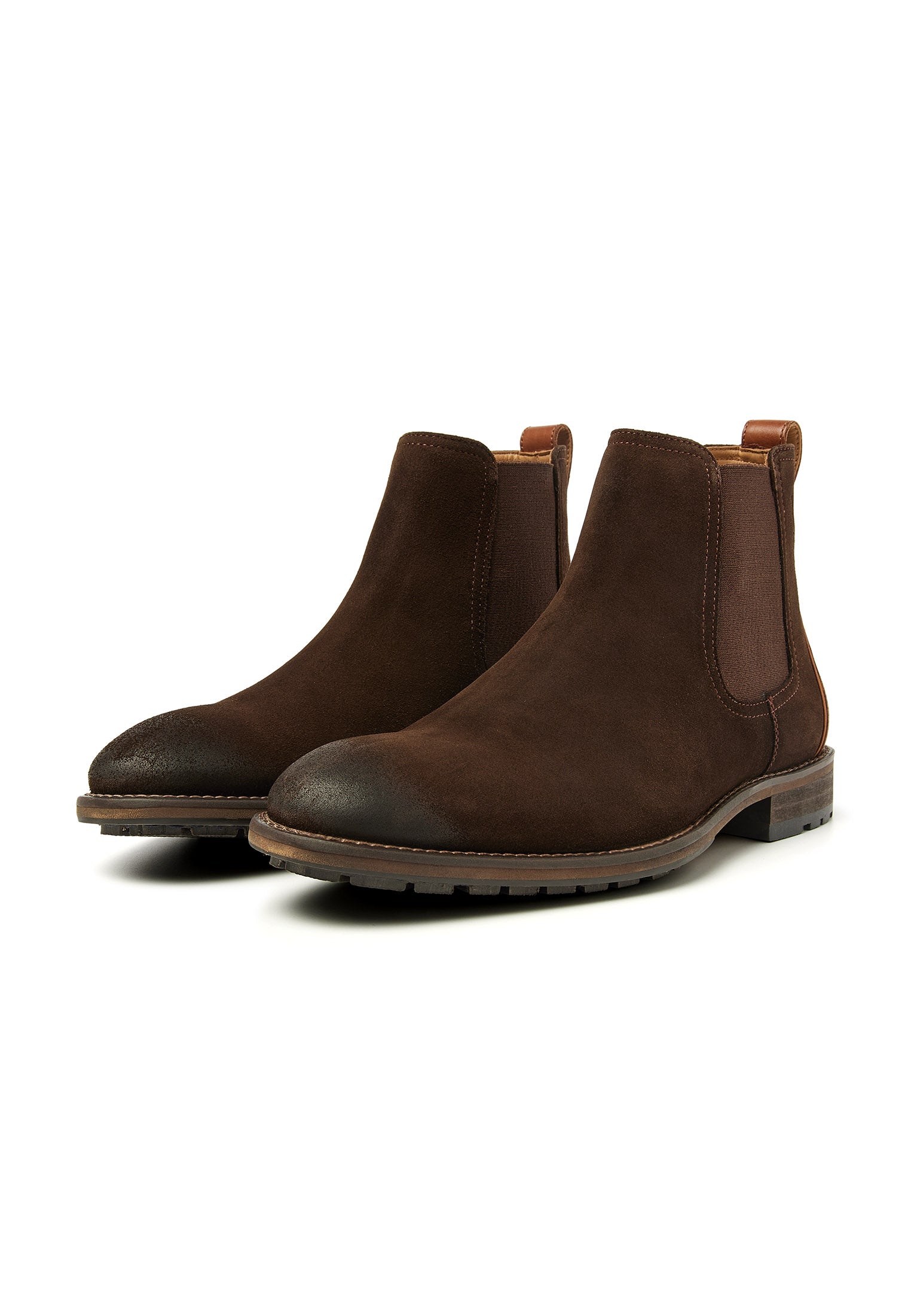 Testa di moro bruin suède Montana chelsea boot