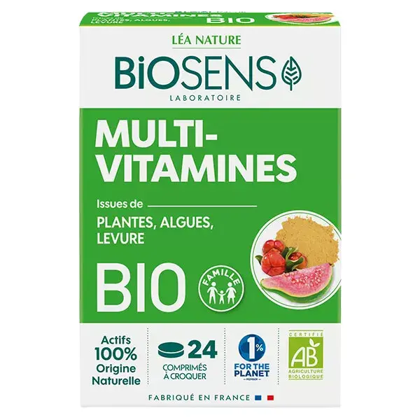 Biosens Multivitaminas Orgânicas 24 Comprimidos Mastigáveis