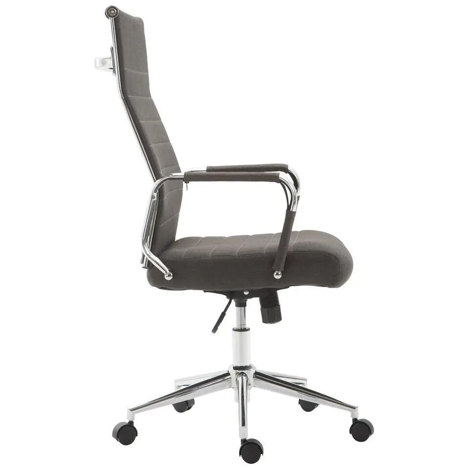CLP Bureaustoel Kolumbus chroom Frame - Stof - donkergrijs