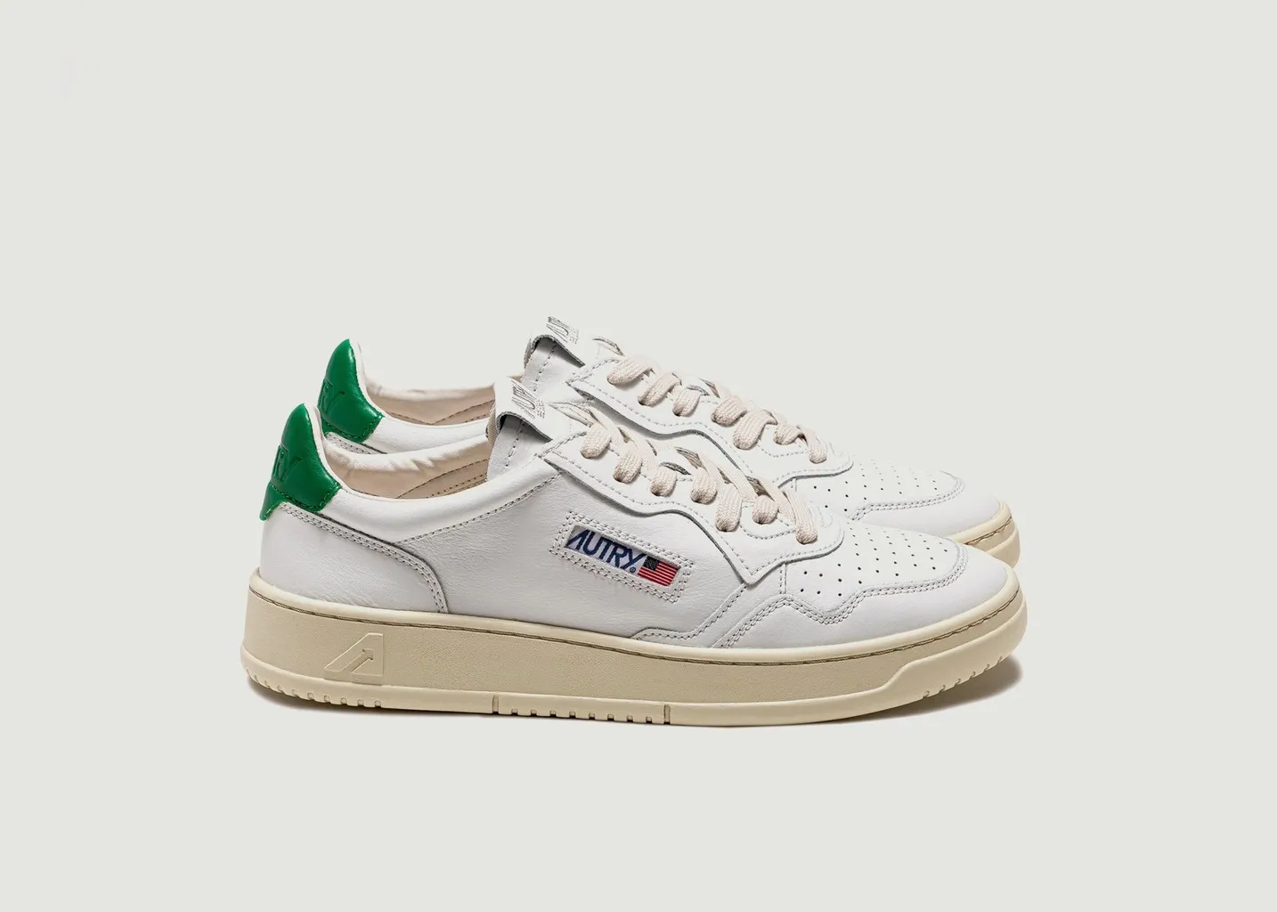 Baskets Medalist Low en Cuir Blanc AUTRY
