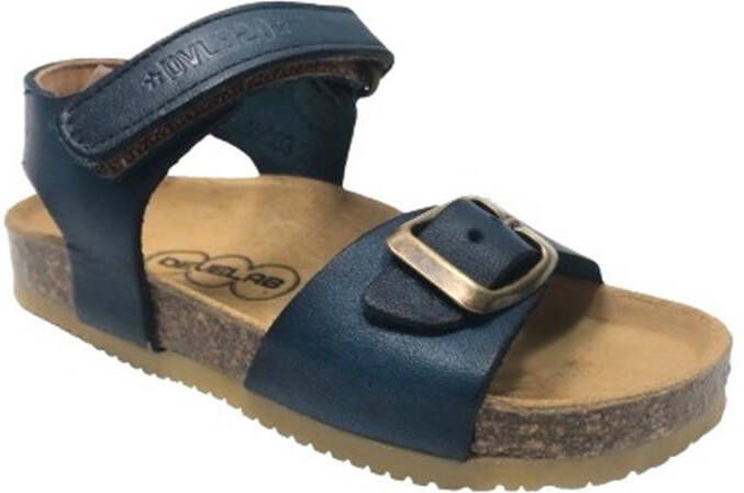 Develab leren sandalen blauw Jongens Leer Effen 20