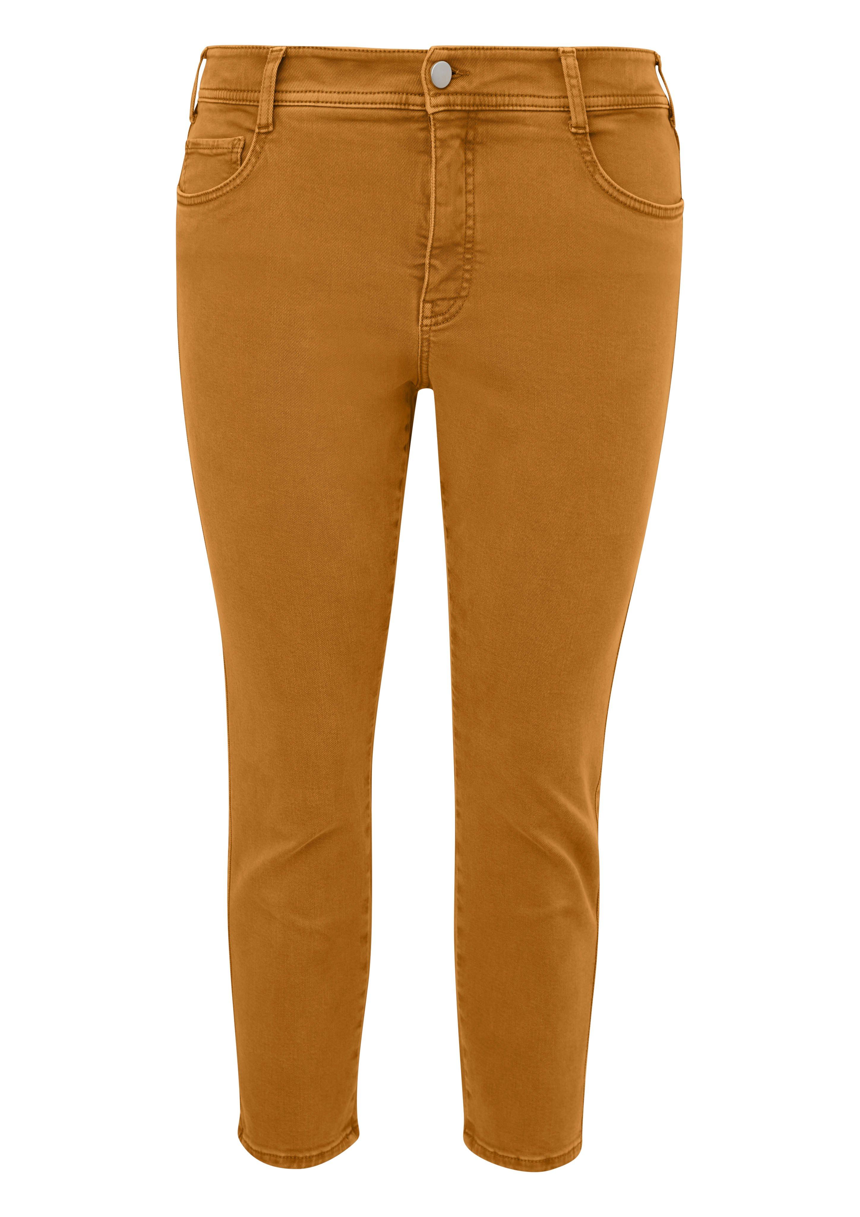 Slim Jeans in Ankle-Länge, in dezenter Used-Waschung
