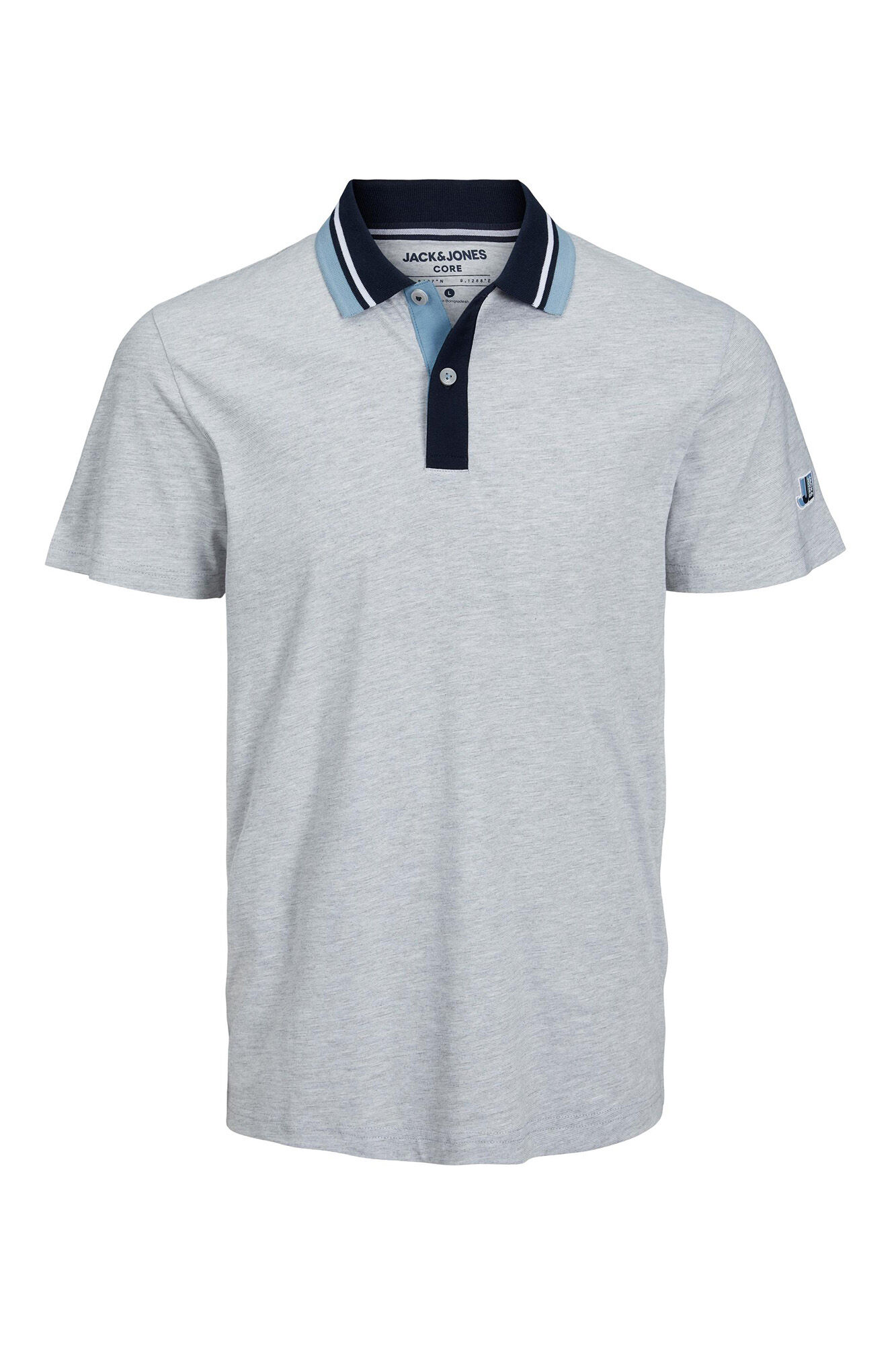 Camisa polo de manga curta - cinza claro