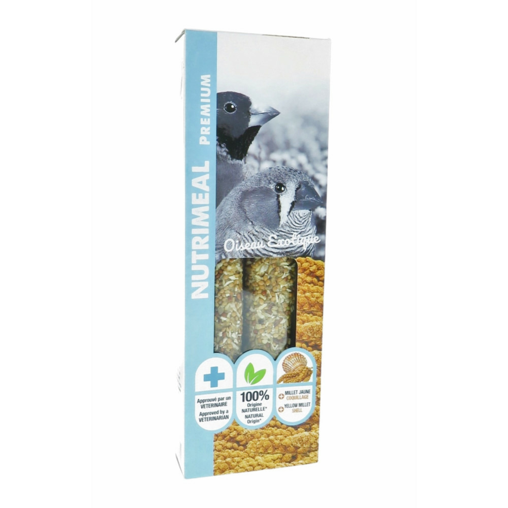Friandises 2 sticks premium millet jaune pour oiseaux exotique , pour oisea