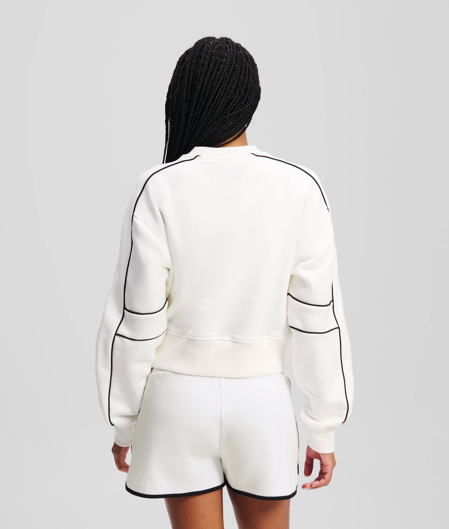 SWEAT-SHIRT CROPPED DÉCONTRACTÉ - Blanc
