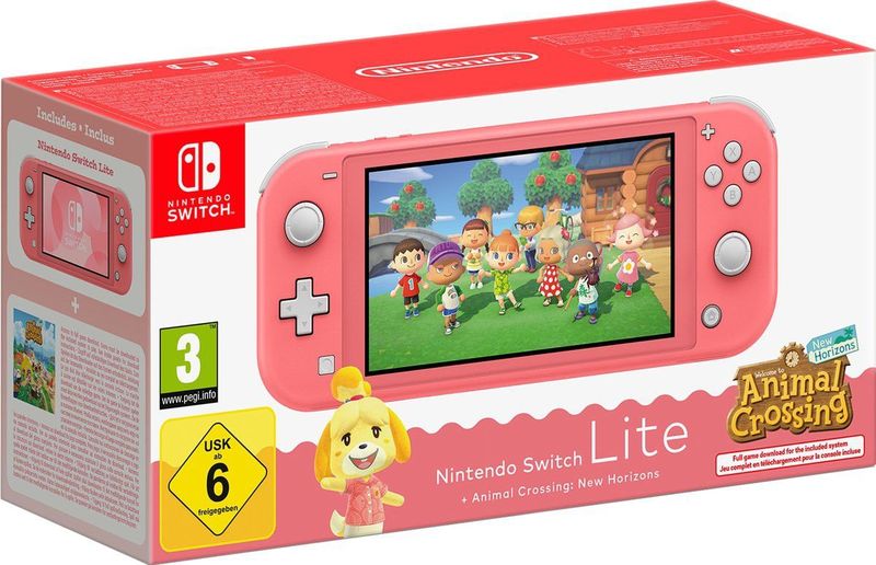 Nintendo Switch Lite - Coral - Handheld Spelsysteem - Inclusief Animal Crossing New Horizon (Digital)