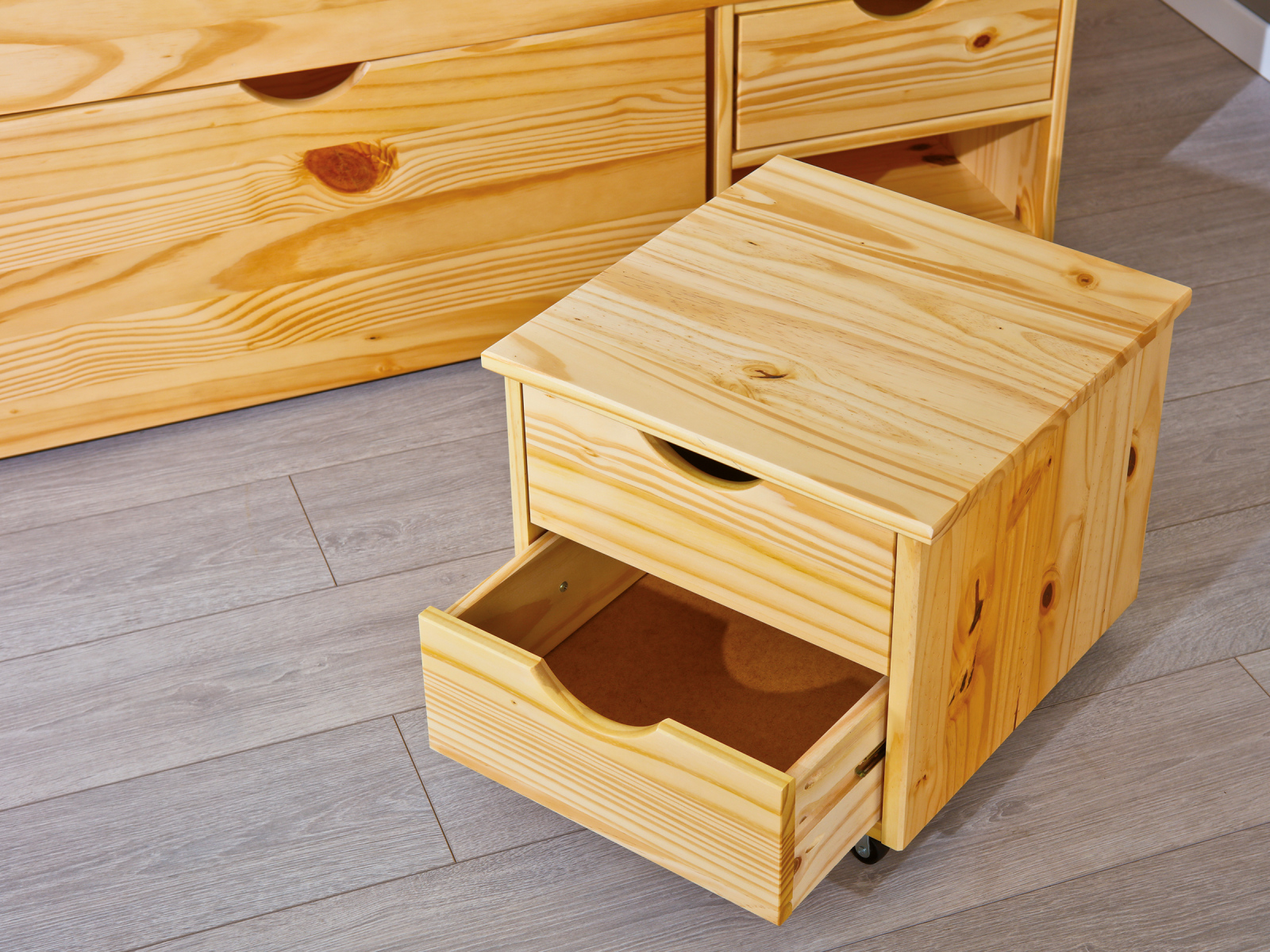 Funktionsbett Claas - natur - Massivholz - 140x200 cm