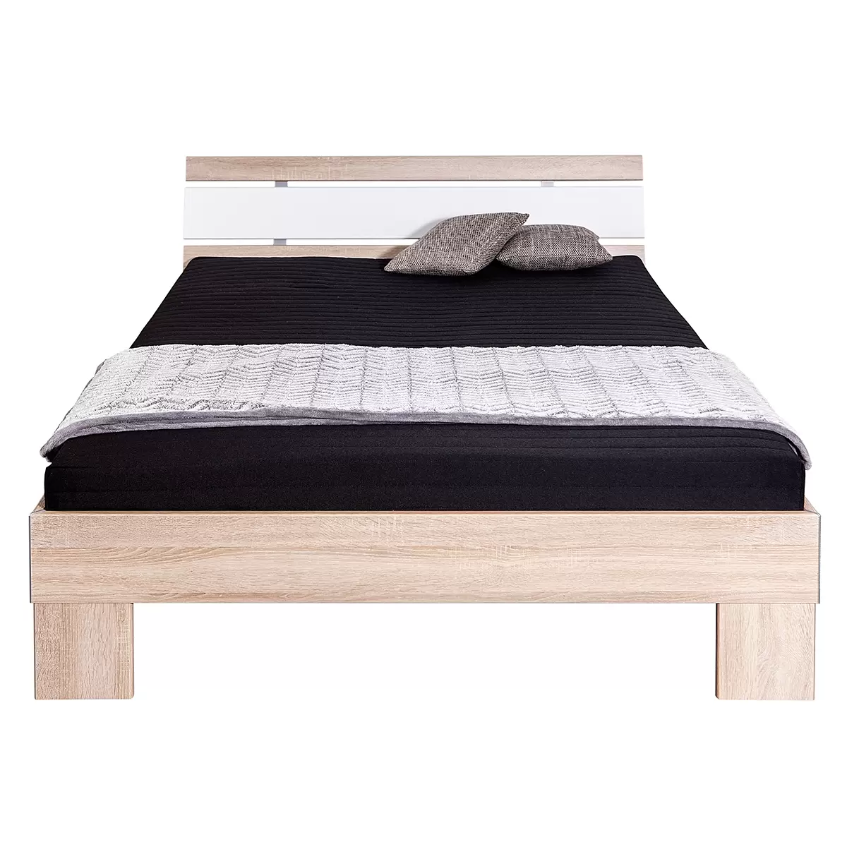 Futonbett Jaun 140x200 weiss,Sonoma Eiche