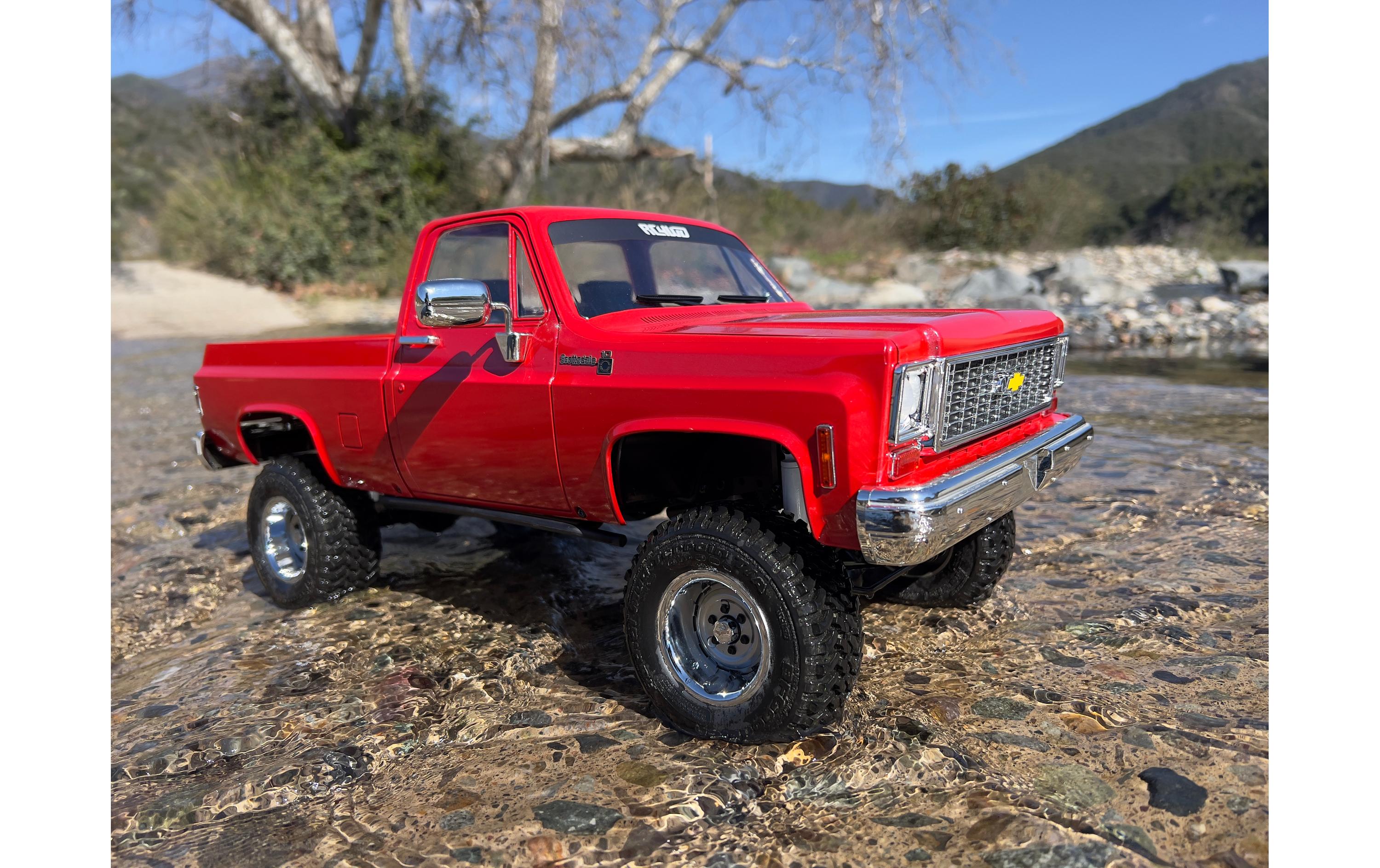Scale Crawler Trail Finder 2 LWB Chevy K10 Rot, RTR, 1:10<br>Scale Chevrolet K10 Scottsdale Pick-up Off-Road Modell
