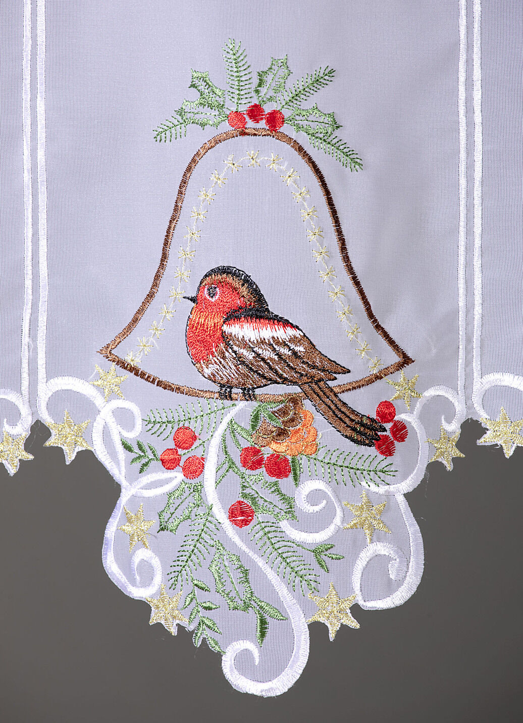 Weihnachtlicher Kurzstore mit hochwertiger Stickerei